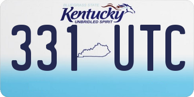 KY license plate 331UTC