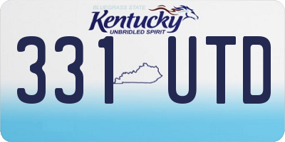 KY license plate 331UTD