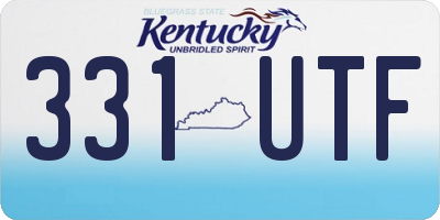 KY license plate 331UTF