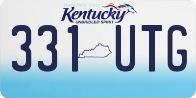 KY license plate 331UTG