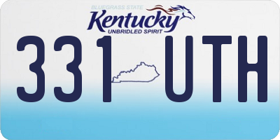 KY license plate 331UTH