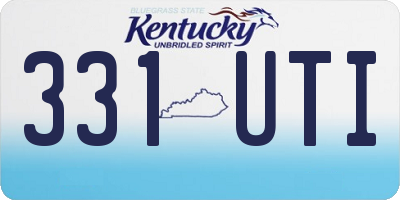 KY license plate 331UTI
