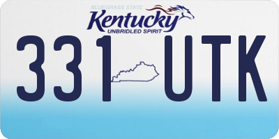 KY license plate 331UTK