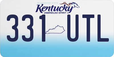 KY license plate 331UTL