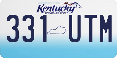 KY license plate 331UTM