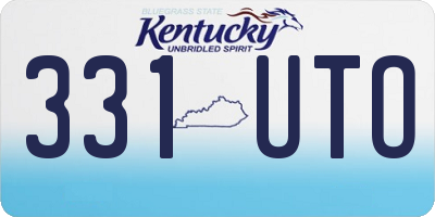 KY license plate 331UTO