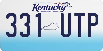 KY license plate 331UTP