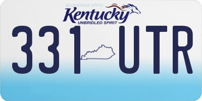 KY license plate 331UTR