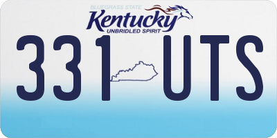 KY license plate 331UTS