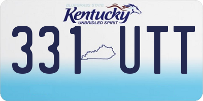 KY license plate 331UTT