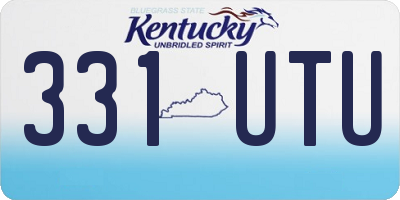 KY license plate 331UTU