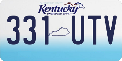 KY license plate 331UTV