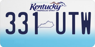 KY license plate 331UTW