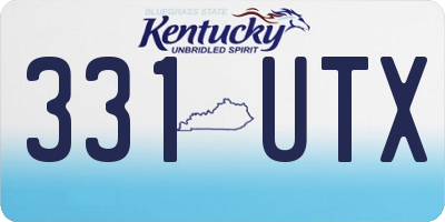 KY license plate 331UTX
