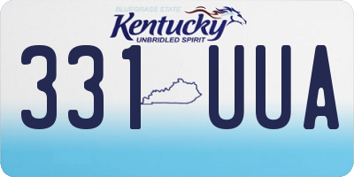KY license plate 331UUA