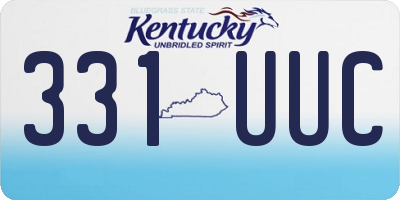 KY license plate 331UUC