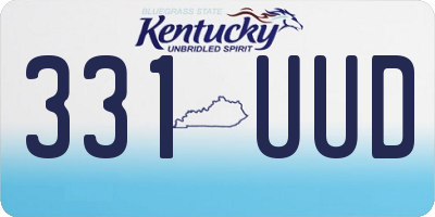 KY license plate 331UUD