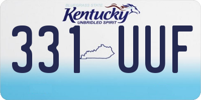 KY license plate 331UUF