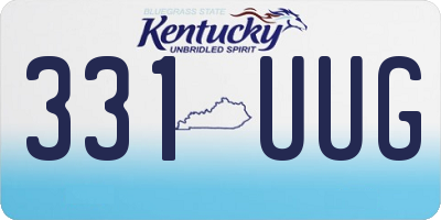 KY license plate 331UUG