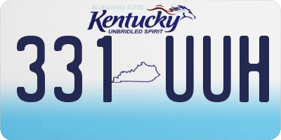 KY license plate 331UUH