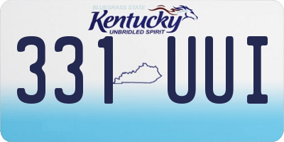 KY license plate 331UUI