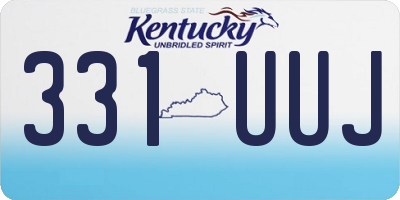 KY license plate 331UUJ