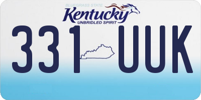 KY license plate 331UUK