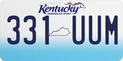 KY license plate 331UUM