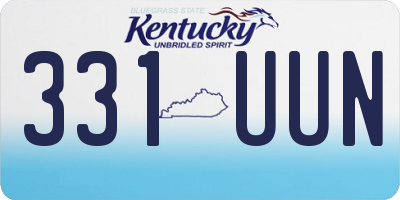 KY license plate 331UUN