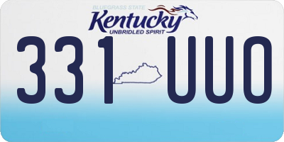 KY license plate 331UUO