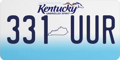 KY license plate 331UUR