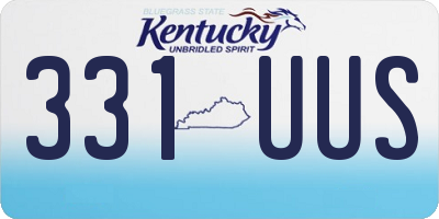 KY license plate 331UUS