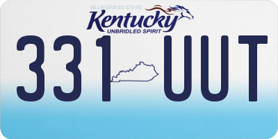 KY license plate 331UUT