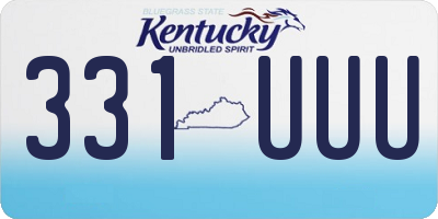 KY license plate 331UUU