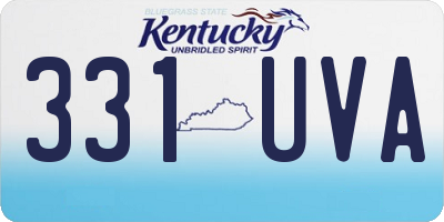 KY license plate 331UVA