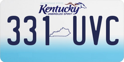 KY license plate 331UVC
