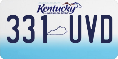 KY license plate 331UVD