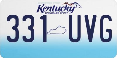 KY license plate 331UVG