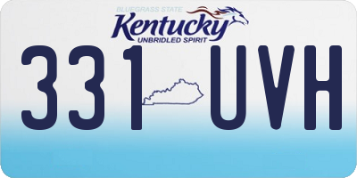 KY license plate 331UVH