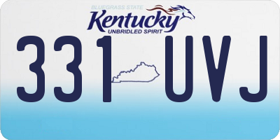 KY license plate 331UVJ