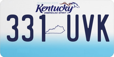 KY license plate 331UVK