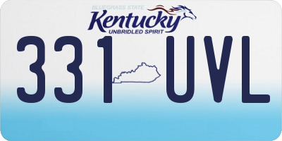 KY license plate 331UVL