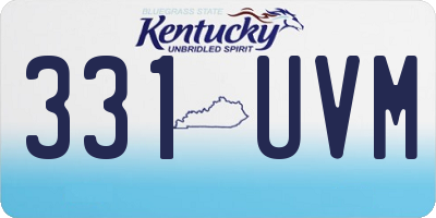 KY license plate 331UVM