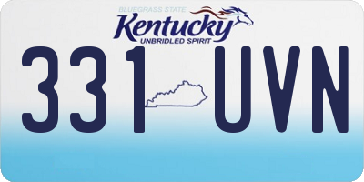 KY license plate 331UVN
