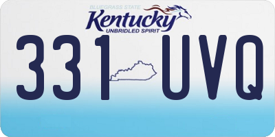KY license plate 331UVQ