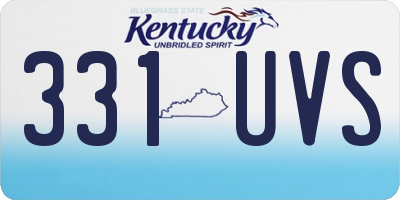 KY license plate 331UVS