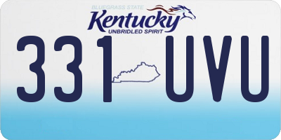 KY license plate 331UVU