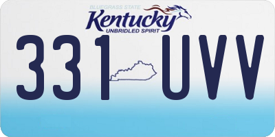 KY license plate 331UVV