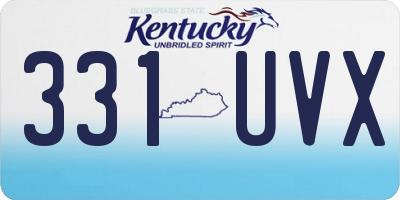 KY license plate 331UVX