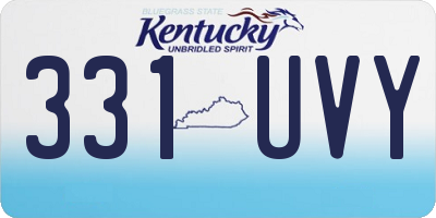 KY license plate 331UVY